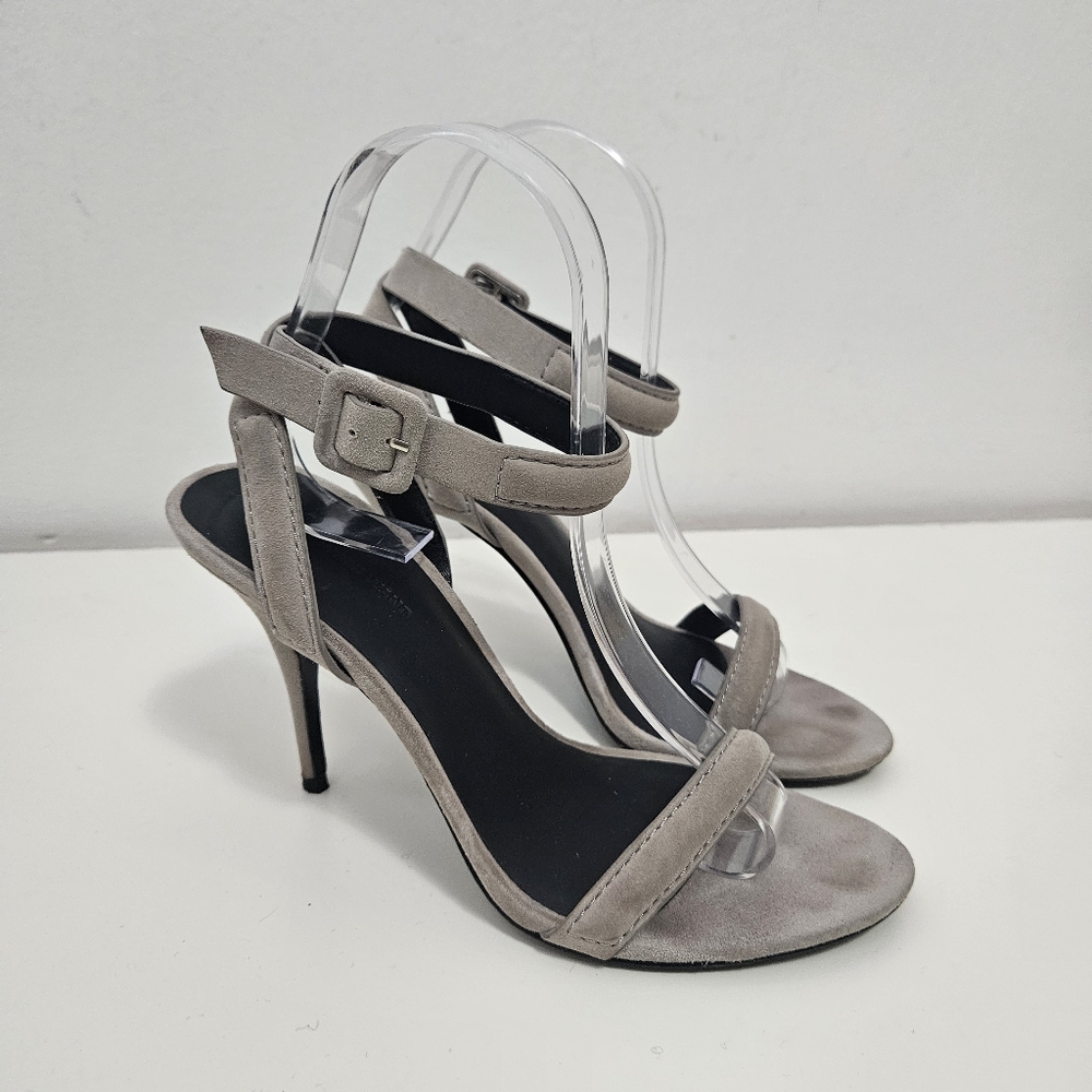 Alexander Wang Antonia Suede Minimalist Sandals Sz 37 EUR / 6.5 US Designer
